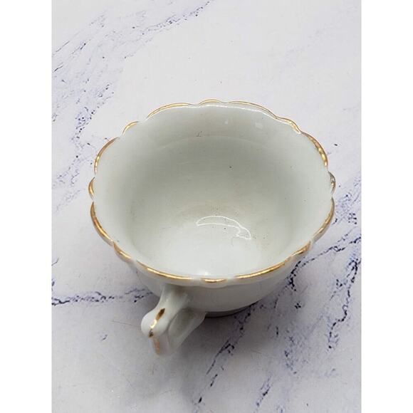 Vintage Miniature Purple Floral Tea Cup and Saucer Set Made in Japan - Picture 8 of 9